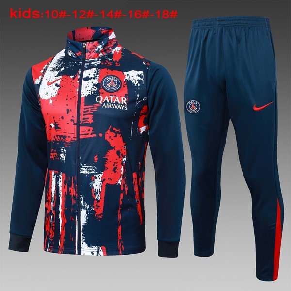 Niños Chandal PSG 2024/2025 Rojo Azul 3